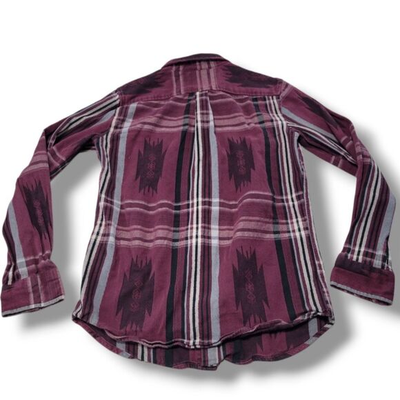 On The Byas Shirt Size Small Men's Long Sleeve Button Up Shirt Southwest Striped - Picture 4 of 5